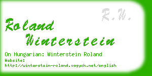 roland winterstein business card